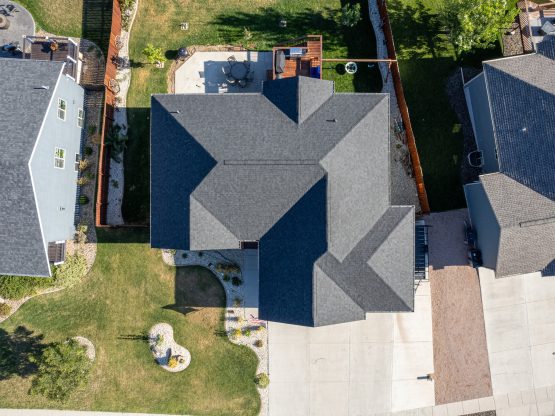 The roof of a home completed by Black Hills Roofing